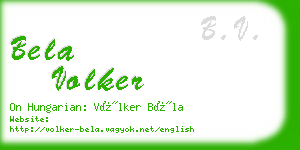 bela volker business card